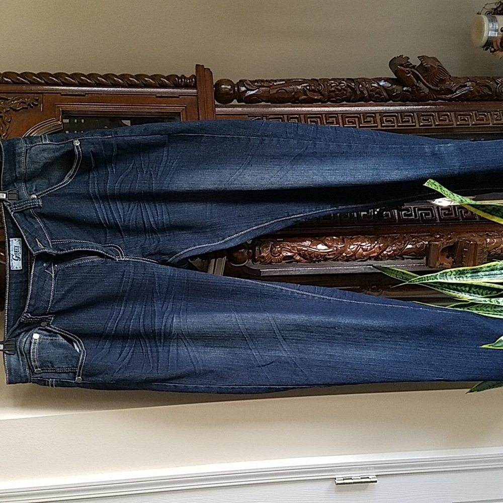 Garty, 0211, Blue Jeans, with embellishments on back pockets, Sz 20 - Picture 2 of 12